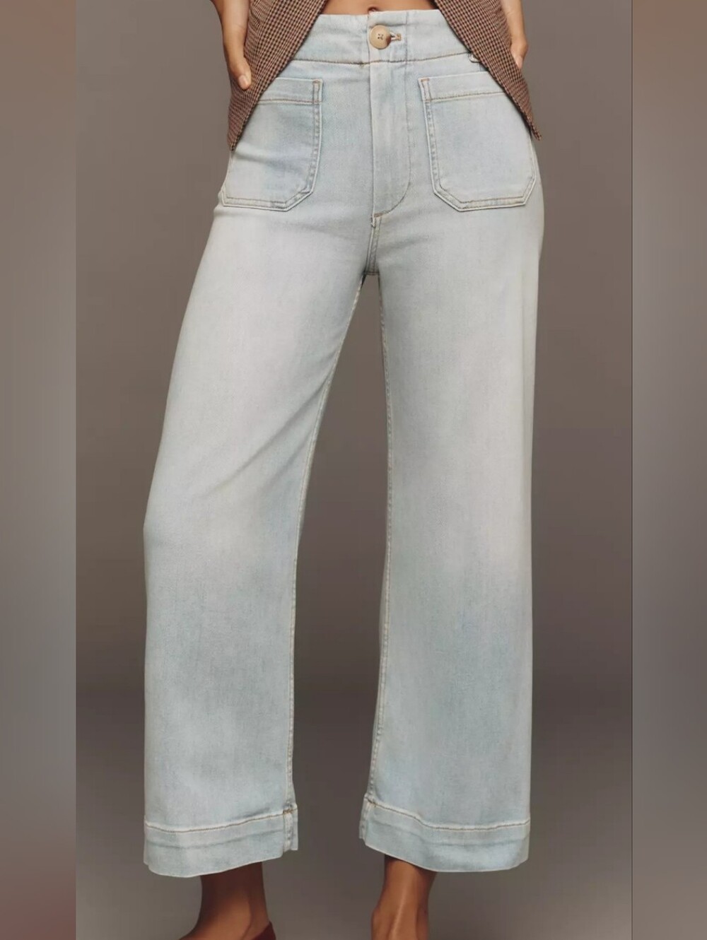 Maeve Colette High-Rise Cropped Jeans